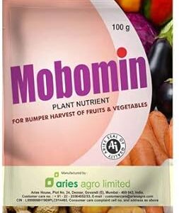 Aries Agro Limited - Mobomin Plant Nutrient 100gm | All-in-One Growth Booster Fertilizer | Promotes Root Development, Lush Foliage, Flowering & Fruiting | Complete Nutrition for All Plants