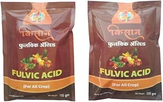 Fulvic Acid Fer. For All Crop (125 gm - 2 pkt) | 100% Natural Organic Water Soluble Fertilizer For Plant, Home Garden, Growth Enhancer, Soil Conditioner, Improve Root System.
