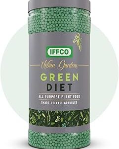 IFFCO Urban Gardens - Green Diet - 1 Kg - Organic Plant Food For Potted Indoor & Outdoor plants, Balanced Macro & Micro Nutrients, Slow-Release Granules