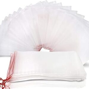 Divayanshi Fruit Protection Bags | Reusable Mesh Net with Drawstring | Breathable, UV-Resistant & Eco-Friendly | Insect & Pest Cover for Fruits, Vegetables, Garden & Farm | 8"x12" 25 pcs