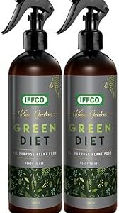 IFFCO Urban Gardens - Green Diet - 1 Litre - Organic Plant Food For Potted Indoor & Outdoor plants, Balanced Macro & Micro Nutrients, Ready to Use Spray
