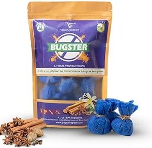 Grey to the Green – Bugster | Organic Pest Control Pouches for Kitchen & Food Storage – Natural Herbal Insect Repellent | Non-Toxic & Eco-Friendly | Pouch (Pack of 10)