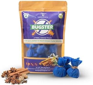 Grey to the Green – Bugster | Organic Pest Control Pouches for Kitchen & Food Storage – Natural Herbal Insect Repellent | Non-Toxic & Eco-Friendly | Pouch (Pack of 10)