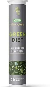 IFFCO Urban Gardens - Green Diet, 30 tabs - Organic Plant Food For Potted Indoor & Outdoor plants, Balanced Macro & Micro Nutrients - Effervescent Tablets