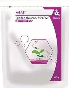 New Agas Diafenthiuron 50% WP | Broad Spectrum Insecticide & Acaricide | Long Lasting Control of Whiteflies, Aphids, Thrips & Mites in Crops (50gm)