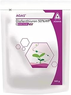 New Agas Diafenthiuron 50% WP | Broad Spectrum Insecticide & Acaricide | Long Lasting Control of Whiteflies, Aphids, Thrips & Mites in Crops (50gm)