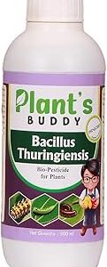 PLANT'S BUDDY - Bacillus Thuringiensis Var. Kurstaki Liquid (2 * 10^9 CFU/ml) - Effective Against All Lepidopteran Caterpillars - Bio-Insecticide for All Indoor and Outdoor Plants - 500 ml