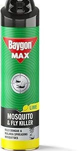 Baygon Mosquito & Fly Killer Spray, Lime Fragrance, 400 Ml, Pack Of 1