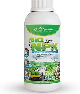 Go Garden NPK Liquid Bio-Fertilizer | Living Bacteria for Easy Nutrient Absorption | Ideal for All Crops & Soils | Improves Soil Health & Boosts Crop Growth (500ml)