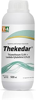 Titan Agritech Limited THEKEDAR | Thiamethoxam 12.6% + Lambda Cyhalothrin 9.5% ZC Broad Spectrum for Chewing and Sucking Insects in Fruits Vegetables Cereals and Ornamentals_500ml