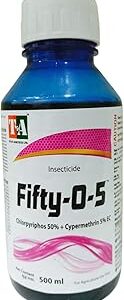 Titan Agritech Limited Fifty-O-5 | Chlorpyriphos 50% + Cypermethrin 5% EC | Termite, Borer & Prodenia Control in Buildings & Soil | Long-Lasting Termite Killer Chemical 500ml