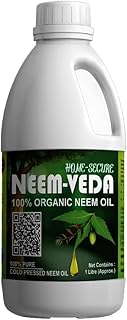 Home-Secure Neem Veda Pure Neem Oil for Spray on Plants Garden and Farming | Organic Cold Pressed Water Soluble Natural Pest Repellent (with ML Cup) (1000 ML)