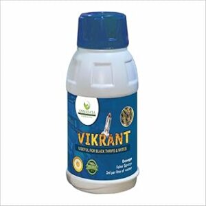 Vikrant Organic Plant Thrips and Mites Control Solution by Annadata Organic | Botanical Pest Control Liquid | 2–3ml per Litre Foliar Spray for Vegetables, Fruits and Crops (250ml)