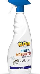 Cleno Herbal Mosquitoes Repellent Spray | Mosquitoes Room Spray | Completely Herbal | Mosquito Repellent Spray | Irritant-Free, Chemical-Free |Baby-Safe, Skin-Safe, Plant-Safe– 450 ml (Ready to Use)