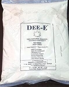 DEE-E Diatomaceous Earth: 100% Pure, Natural, and Organic. Plain Pack fo 2kg