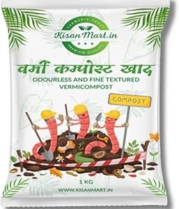 Kisanmart Vermicompost Organic Plant Growth Booster 1 Kg | Plant Food | Micronutrients for Plants | Organic Fertilizer | Flower Booster| Enriched Potting Soil