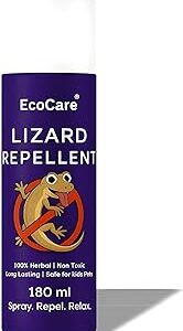 EcoCare Lizard Repellent Spray for Home, Office, Godowns | 100% Non-Toxic Kids & Pets Safe, Plant-Safe, Skin-Safe Aerosol Based Lizards Protector | No Kill Just Repel | 60 Days Long Protection India's 1st Repellent Aerosol Based) 180ML