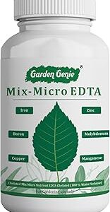 Garden Genie Mix Chelated Micronutrients for Plants | EDTA Micro Nutrients Fertilizer 250gm – Contains 6 Micronutrients like Iron, Zinc, Boron & More – 100% Water Soluble Foliar Spray (Powder)