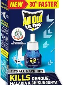 All Out Ultra Liquid Vaporizer Refill (45ml) | Kills Dengue, Malaria & Chikungunya Spreading Mosquitoes| India's Only Mosquito Killer Brand Recommended by Indian Medical Association