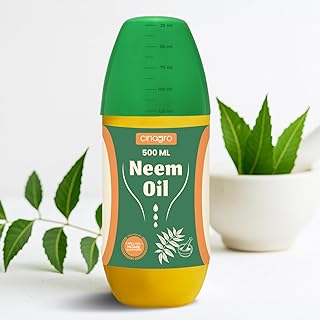 Cinagro Cold Pressed Neem Oil Concentrate (500ml, Makes 120 Litre Spray) Organic, Water-Soluble, Plant Protector, Removes Mealybugs, Fungus & Insect Control for All Plants, Indoor & Outdoor Garden Use