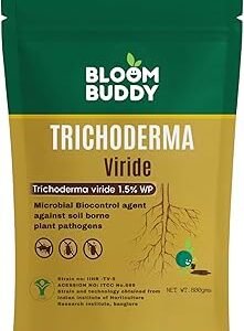 BloomBuddy Trichoderma Powder – 800g, 2×10⁸ CFU/g | Bio-Fungicide Soil Booster for Root Rot, Wilt & Nematode Protection | Promotes Nutrient Absorption & Plant Immunity