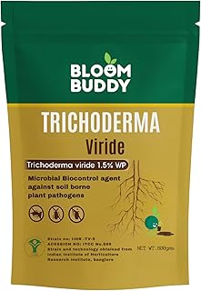 BloomBuddy Trichoderma Powder – 800g, 2×10⁸ CFU/g | Bio-Fungicide Soil Booster for Root Rot, Wilt & Nematode Protection | Promotes Nutrient Absorption & Plant Immunity