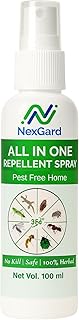NexGard All-in-One Pest Repellent Spray (100ml) (Pack of 1) | Herbal Formula with Essential Oils | Repels Ants, Cockroaches, Lizards, Termites, Mosquitoes, Bed Bugs | Safe for Kids & Pets | No Kill