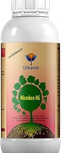 Utkarsh Microbes-DG (Combination of Beneficial Microbes) BioFertilizer for Natural NPK, Reduce pH & EC in Soil, Robust Plant Growth & Health, Cost-Effective & Ecofriendly (1 Lit; Pack of 1)