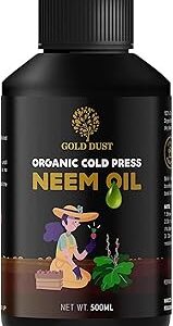 GOLD DUST Neem Oil for Plants Insects Spray, (Concentrated 500 ML), Neem Oil For Plant, Organic Substitute of Pesticide for Plants Home Garden, Neem Oil For Plants, Mealy Bug Spray