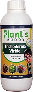 PLANT'S BUDDY - Trichoderma Viride Liquid (2 * 10^9 CFU/ml) - Bio Fungicide for Plants Home Garden & All Outdoor Plants - Effective against Root-rot, Stem-rot, Leaf Blight, Leaf Spot - 500 ml