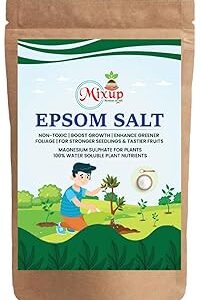 Mixup Epsom Salt Plant Fertilizer, 1 KG, Magnesium Sulphate for Plants, Water Soluble Growth Supplement