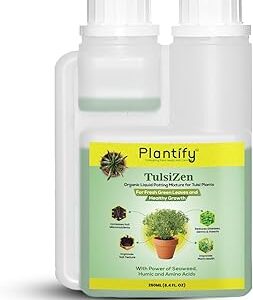 Plantify TulsiZen Organic Liquid Potting Mixture for Tulsi Plants, 250ml, Plant Growth Nutrient with Seaweed and Amino Acids, For Plant Growth and Flowering