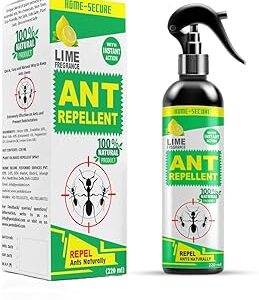 Home-Secure Ant Repellent Spray 220 ml, natural herbal repellent spray made with plant oils | Safe for pets, babies, skin | Chemical Free, eco-Friendly