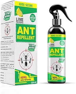 Home-Secure Ant Repellent Spray 220 ml, natural herbal repellent spray made with plant oils | Safe for pets, babies, skin | Chemical Free, eco-Friendly