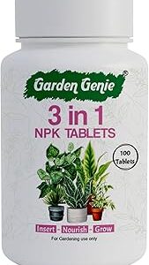 Garden Genie 3 in 1 NPK Fertilizer Tablets for Potted Plants 100g | Alternative of Plant Food Sticks (Fertilizer Sticks) For Growth of Home Gardening
