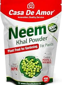 Casa De Amor Neem Cake Powder | Organic Plant Food & Natural Pest Repellent | Enriches Soil & Protects Roots | Neem Khal for Healthy Growth | 450 gm