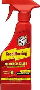 Good Morning All Insect Killer Spray Kills Cockroaches, Bed Bugs, House Flies, Fruit Flies, Ants and Spiders - 400ml
