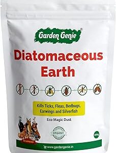 Garden Genie 100% Natural Diatomaceous Earth Powder I Insect Control for Plants I Effective against Dog Ticks & Flea, Cockroach, Bedbugs, Ants etc | Organic Pest Control for Your Home & Garden - 800g