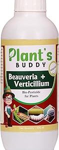 PLANT'S BUDDY - Beauveria + Verticillium Liquid (2 * 10^9 CFU/ml) - Bio-Insecticide for All Indoor and Outdoor Plants - 500 ml