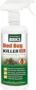 Green Dragon's Home Solutions | Natural & Organic | Bed Bug Killer 100ml, Mix Water To Make 500ml Ready-2-Use, Child & Pet Safe + Kills 100% Eggs, Extended Residual Protection