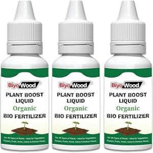 Organic Plant Boost Liquid Biofertilizer – 3x50 ML | Natural Plant Growth Booster for Healthy Roots, Faster Growth & Higher Yield | Ideal for All Indoor & Outdoor Garden Plants