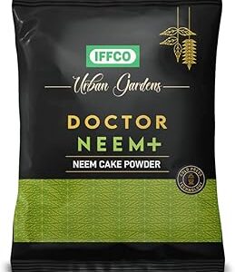 IFFCO Urban Gardens - Neem Khali 900 gm - Pure Neem Cake Powder Extracted Through Cold Press Technology - Higher Azadirachtin & Neem Oil Content - Suitable for All Plants