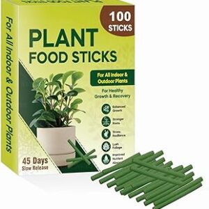 XEWIQO Plant Food Fertilizer Sticks For All Home Garden Indoor & Outdoor Plants | Plant Growth Booster, fertilizer For Plants | Plant Booster For Speed Growth, Multi-Purpose Fertilizers (100 STICKS)