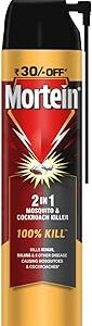 Mortein 2 In 1 Mosquito And Cockroach Killer Spray - 400Ml | Lemon Fragrance | 100% Kill Guarantee, Pack Of 1