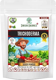 Sansar Organics® Trichoderma Fungicide - Viride Powder for Plants (2 x 10^8 CFU per Gram) Bio Fungicide - Prevents Fungal and Bacterial Diseases in Plants. (200 gm)