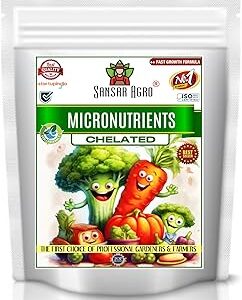 Sansar Agro® Chelated Micronutrients, Powerful Essential Organic Fertilizer for Fast Growth of All Plants. (200 gm)