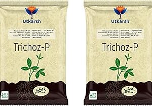 Utkarsh Trichoderma Viride 1.5% W.P.: 2 x 10^6 CFU/gm min. for Plants, Crops and Home Gardening - Trichoz-P (2 Kg; Pack of 2 of 1 Kg)