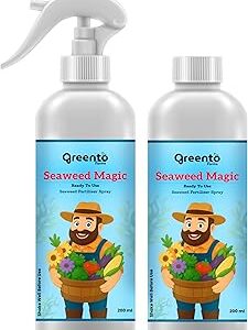 Greento Plant Tonic Seaweed Spray Ready-to-Use – 400ml | Organic Liquid Seaweed Extract for Plants | Boosts Growth, Root Development, Immunity & Flowering | For Indoor & Outdoor Plants