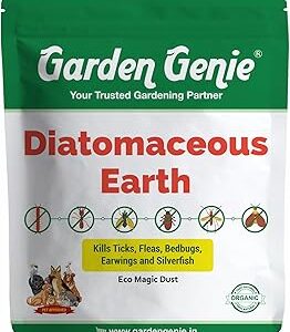 Garden Genie 100% Natural Diatomaceous Earth Powder I Insect Control for Plants I Effective Against Dog Ticks & Flea, Cockroach, Bedbugs, Ants etc | Organic Pest Control for Your Home & Garden - 380g