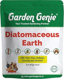 Garden Genie 100% Natural Diatomaceous Earth Powder I Insect Control for Plants I Effective Against Dog Ticks & Flea, Cockroach, Bedbugs, Ants etc | Organic Pest Control for Your Home & Garden - 380g